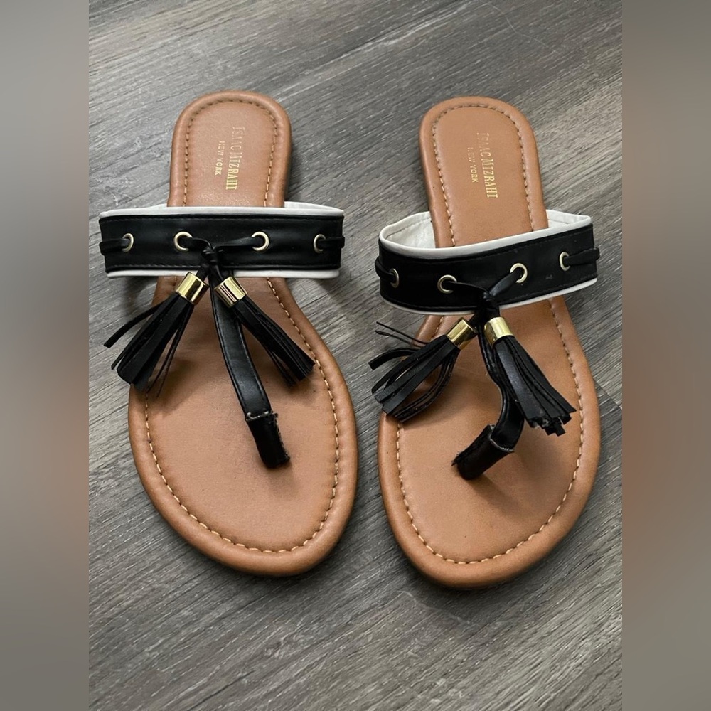 Isaac Mizrahi Tassle Sandals